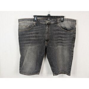 True Religion World Tour Rocco Relaxed Skinny Shorts Black Men's Size 42